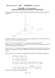 Banque filière PT 2007 PHYSIQUE B ( durée 4 h )