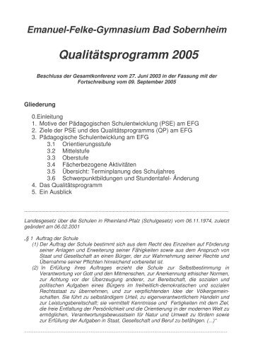 Emanuel-Felke-Gymnasium Bad Sobernheim Qualitätsprogramm ...