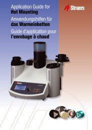 Application Guide for Hot Mounting Anwendungshilfen fÃ¼r ... - Struers