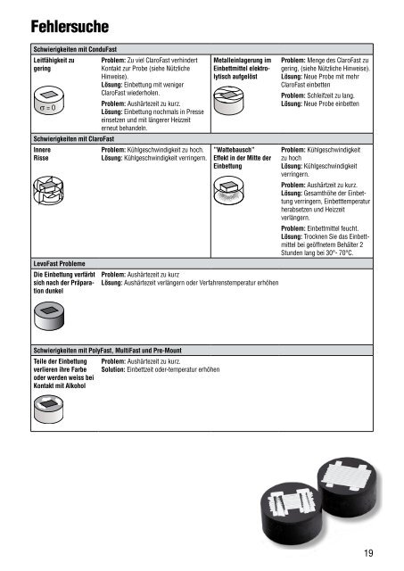 Application Guide for Hot Mounting Anwendungshilfen fÃ¼r ... - Struers