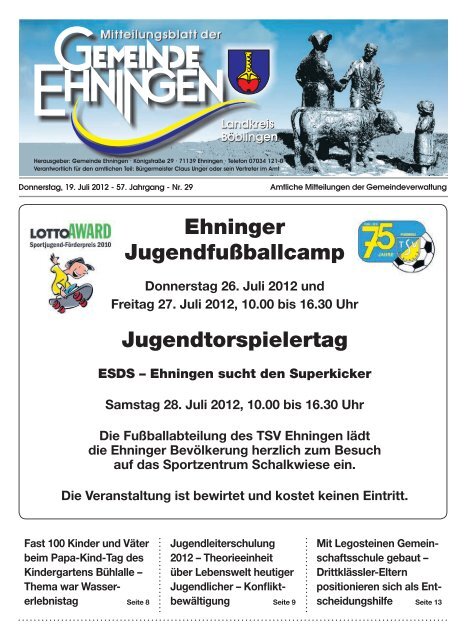 Mitteilungsblatt vom 19.07.2012 - Ehningen