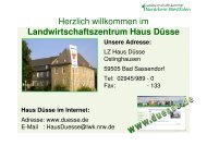 Herzlich willkommen im Landwirtschaftszentrum Haus Düsse