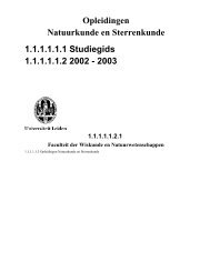 Opleidingen Natuurkunde en Sterrenkunde 1.1.1.1.1.1 Studiegids ...