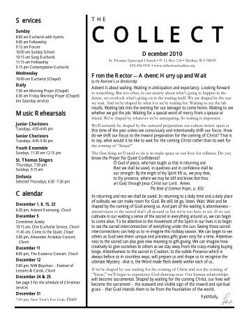 COLLECT - St. Thomas Episcopal Church