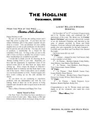 The Hogline The Hogline - St Thomas Curling Club