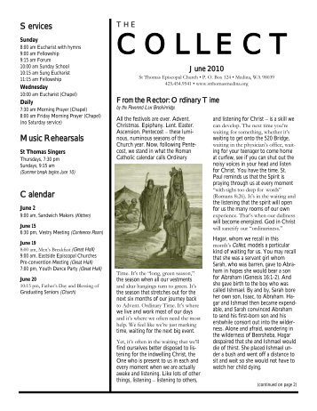 COLLECT - St. Thomas Episcopal Church