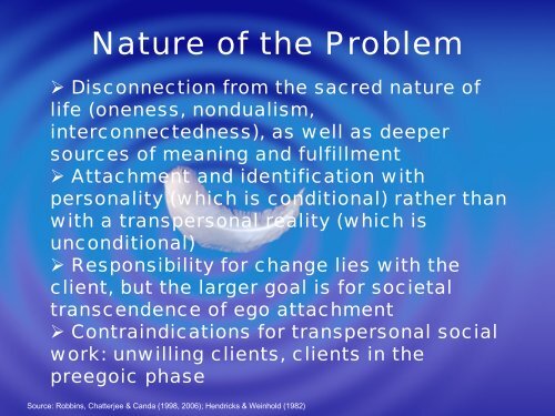 transpersonal theory in social work - St. Thomas University