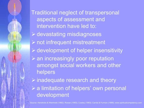 transpersonal theory in social work - St. Thomas University