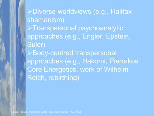 transpersonal theory in social work - St. Thomas University