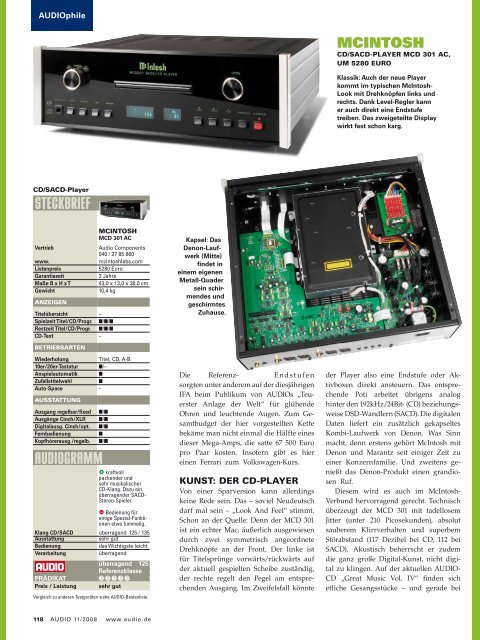 MCINTOSH - Acoustic Center