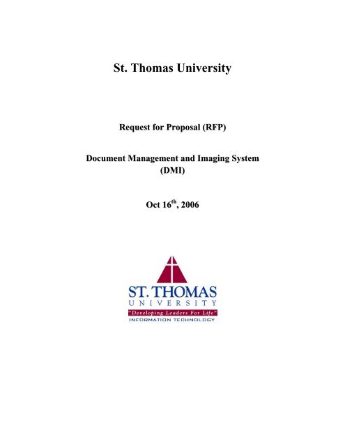 RFP - St. Thomas University