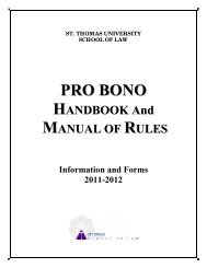 PRO BONO - St. Thomas University