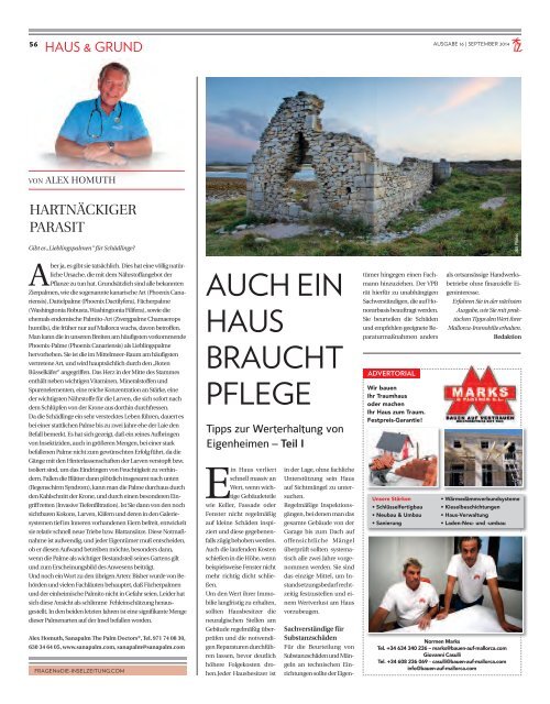 Die Inselzeitung Mallorca September 2014 