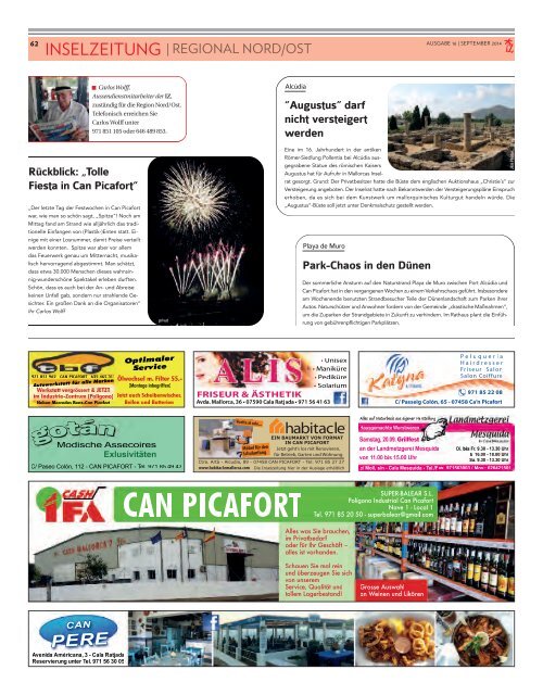 Die Inselzeitung Mallorca September 2014 