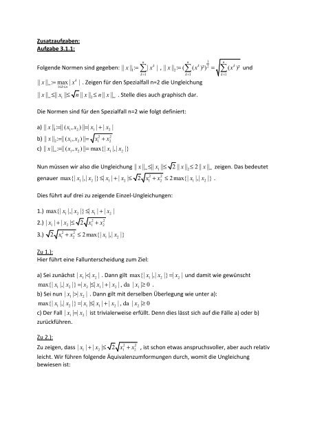 LÃ¶sung zum 8. SonderÃ¼bungsblatt