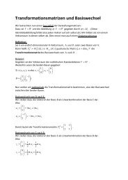 Transformationsmatrizen und Basiswechsel