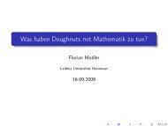 Was haben Doughnuts mit Mathematik zu tun? - Leibniz UniversitÃ¤t ...