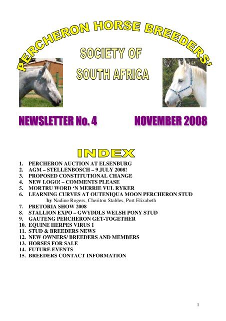 Nadine Rogers, Cheriton Stables, Port Elizabeth - percheronsa.co.za
