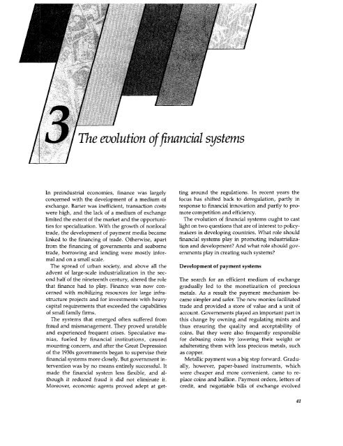 Financial systems and development