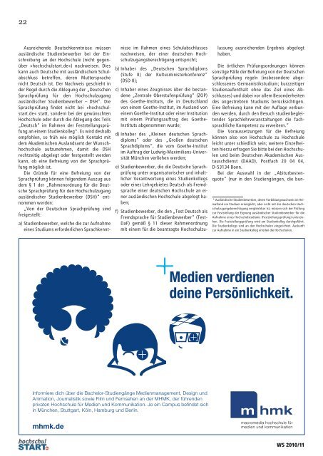 Magazin hochschulstart (zvs info) - Studentenpilot.de