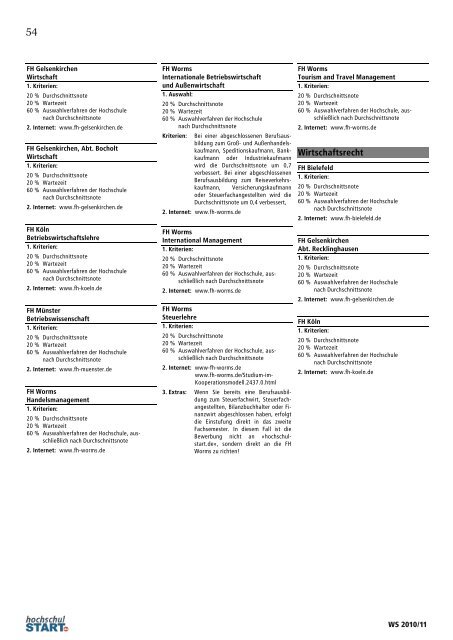 Magazin hochschulstart (zvs info) - Studentenpilot.de