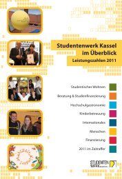 Leistungszahlen 2011 - Studentenwerk Kassel