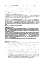 Mieterinformation zur GEZ-Neuregelung, Stand: März 2013