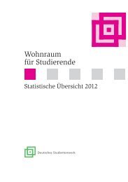 Wohnraum fÃ¼r Studierende 2012 - Deutsches Studentenwerk