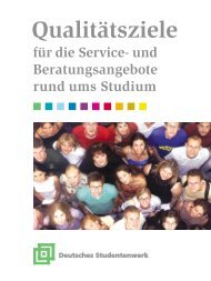 QualitÃ¤tsziele fÃ¼r die Service - Deutsches Studentenwerk