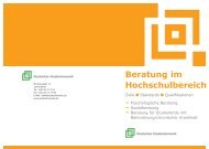 Beratung im Hochschulbereich - Deutsches Studentenwerk