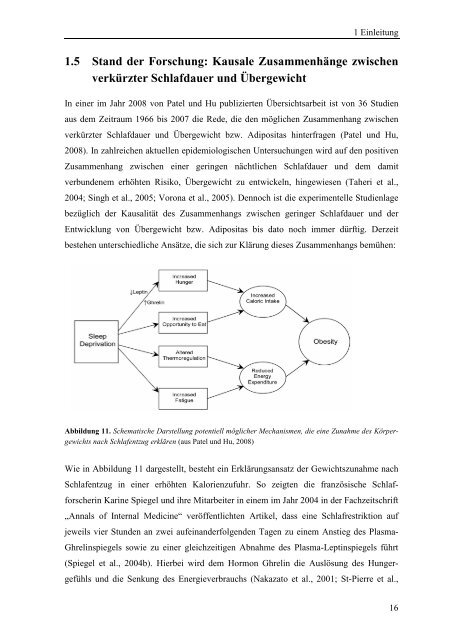 Der Einfluss akuten Schlafentzugs auf den Energieverbrauch des ...