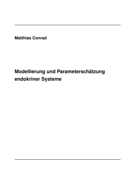 Modellierung Und Parametersch Atzung Math Department