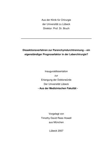 Dissertation Howell - Universität zu Lübeck