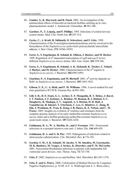 Regulationsmechanismen von Oxacillinresistenz und Biofilmbildung ...