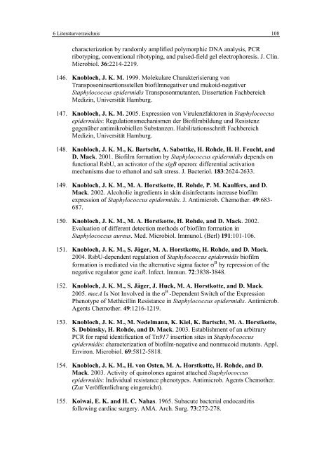 Regulationsmechanismen von Oxacillinresistenz und Biofilmbildung ...