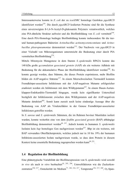 Regulationsmechanismen von Oxacillinresistenz und Biofilmbildung ...