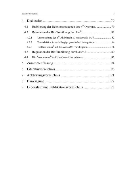 Regulationsmechanismen von Oxacillinresistenz und Biofilmbildung ...