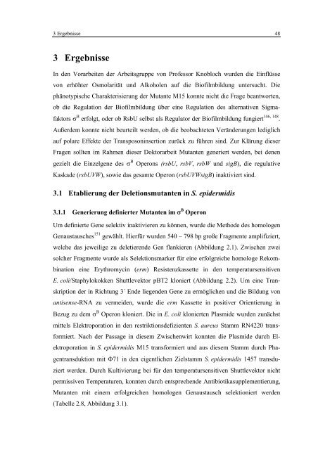 Regulationsmechanismen von Oxacillinresistenz und Biofilmbildung ...