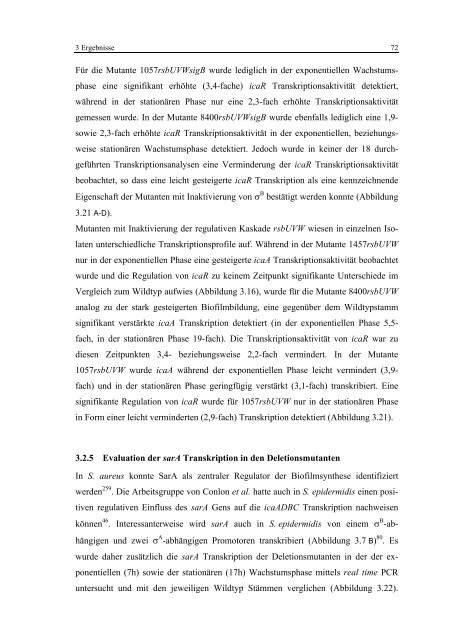 Regulationsmechanismen von Oxacillinresistenz und Biofilmbildung ...