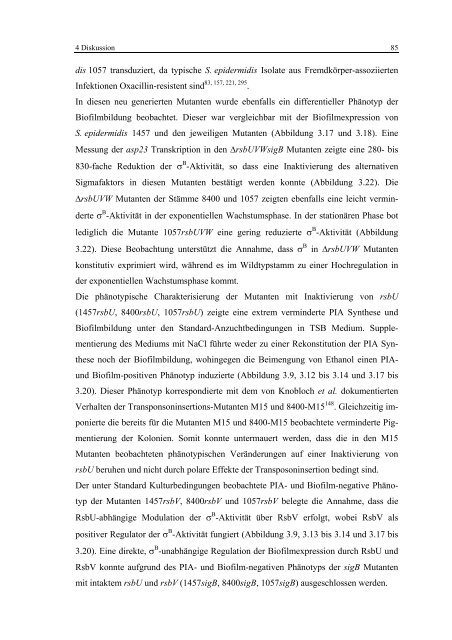 Regulationsmechanismen von Oxacillinresistenz und Biofilmbildung ...