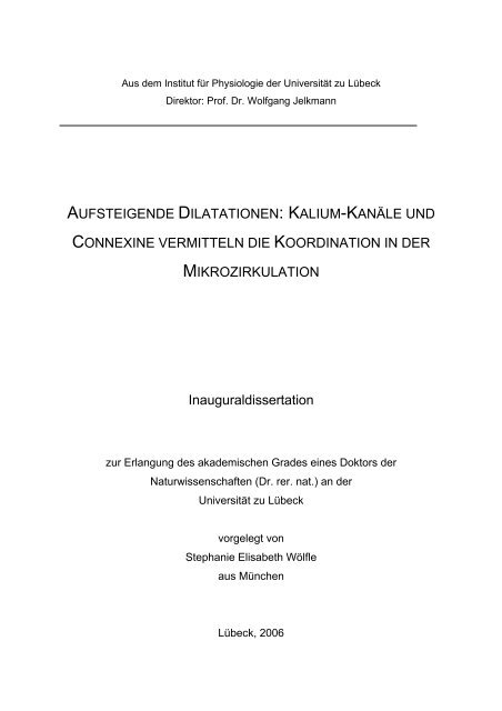 AUFSTEIGENDE DILATATIONEN - Universität zu Lübeck