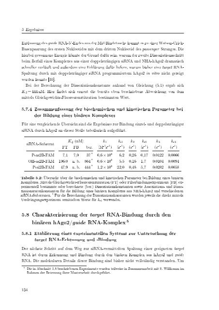 Biochemische Charakterisierung der siRNA-vermittelten Erkennung ...