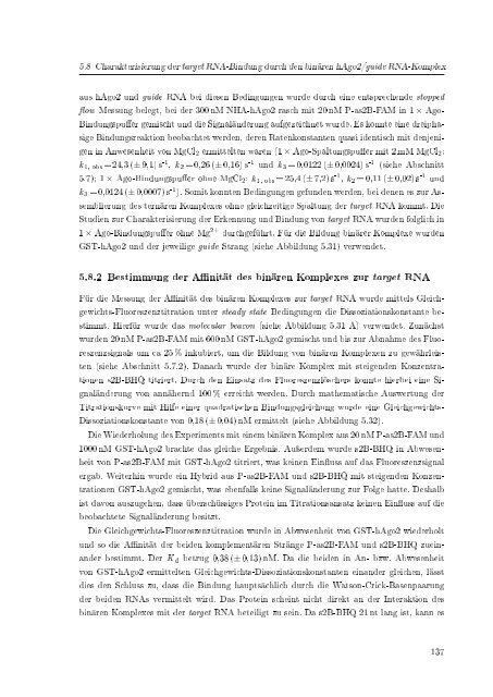 Biochemische Charakterisierung der siRNA-vermittelten Erkennung ...