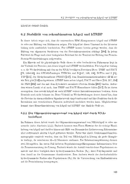 Biochemische Charakterisierung der siRNA-vermittelten Erkennung ...