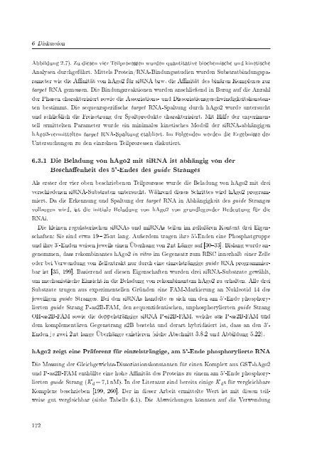 Biochemische Charakterisierung der siRNA-vermittelten Erkennung ...