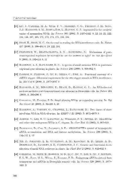 Biochemische Charakterisierung der siRNA-vermittelten Erkennung ...