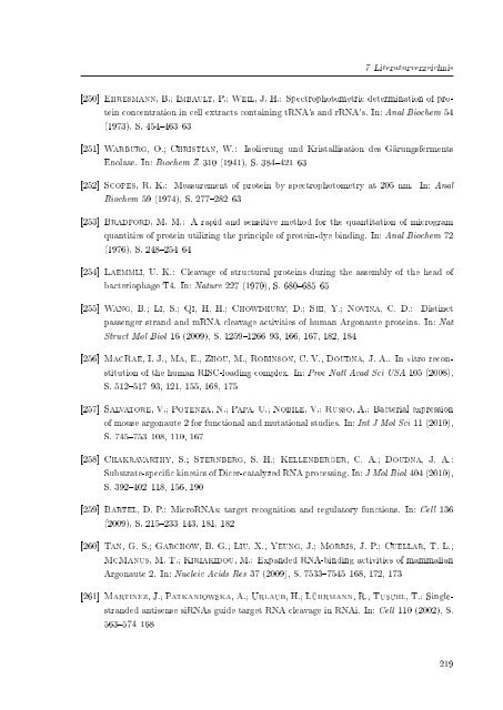 Biochemische Charakterisierung der siRNA-vermittelten Erkennung ...