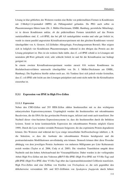 Rekombinante Expression des IL-4-induzierenden Schistosomen-Ei ...