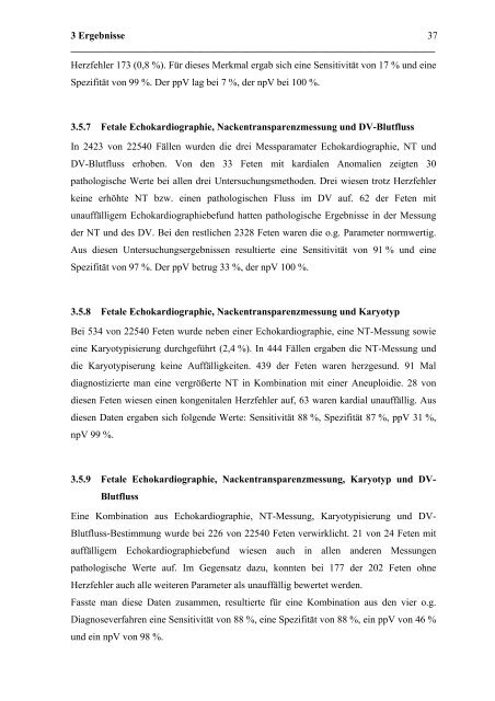 Fetale Echokardiographie an einem tertiären Zentrum für Pränatale ...