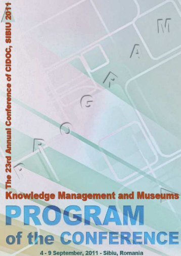 PROGRAM OF THE CONFERENCE